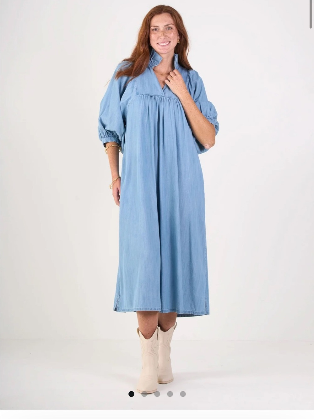 Emily McCarthy STELLA MIDI in denim